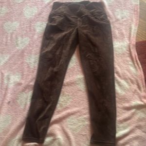 Brown corduroy leggings women medium